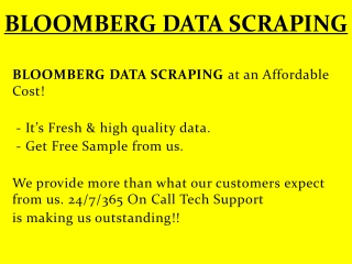 Bloomberg Data Scraping