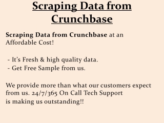 Scraping Data from Crunchbase