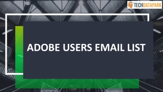 Buy Targeted Adobe users email list