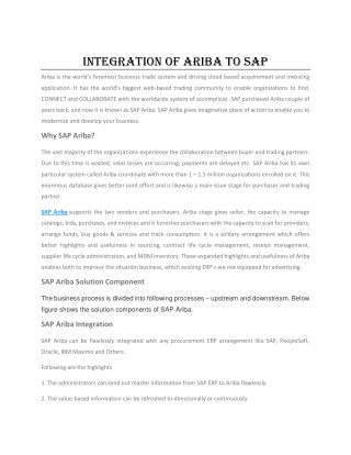 SAP Ariba Online Training