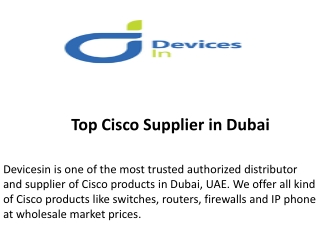 Top Cisco Supplier in Dubai