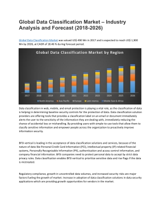 Global Data Classification Market – Industry Analysis and Forecast (2018-2026)