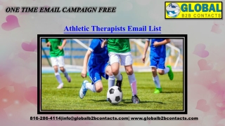 Athletic Therapists Email List