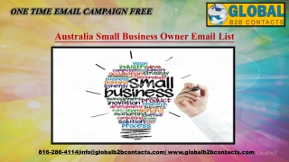 Australia Small Business Owner Email List