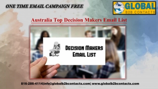 Australia Top Decision Makers Email List