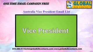 Australia Vice President Email List