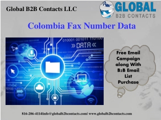 Colombia Fax Number Data