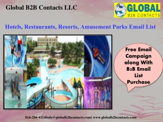 Hotels, Restaurants, Resorts, Amusement Parks Email List