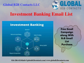 Investment Banking Email List