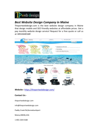 Best Website Design Company in Maine