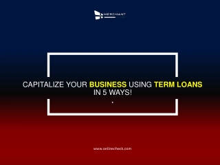 Capitalize Your Business Using Term Loans In 5 Ways!