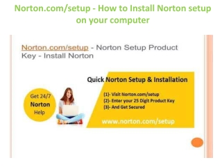 Norton.com/setup -How to Install Norton setup on your computer