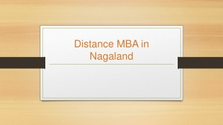 Distance MBA in Nagaland | MIT School of Distance Education