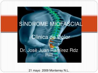 SÌNDROME MIOFASCIAL Clìnica de Dolor