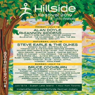 The 2019 Hillside Festival lineup and Tickets are out