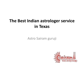 The Best Indian astrologer service in Texas