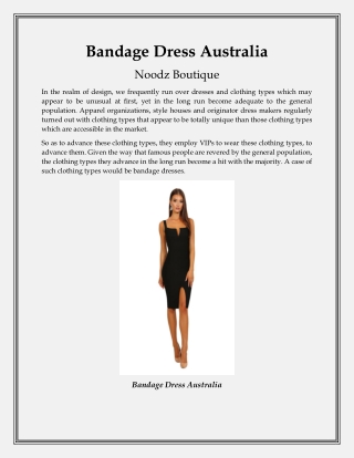 Bandage dress Australia