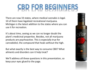 CBD for Beginners