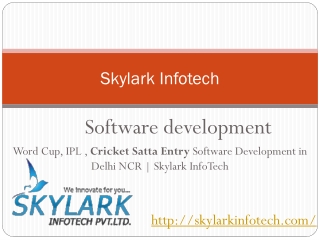 Word Cup, IPL , Cricket Satta Entry Software Development in Delhi NCR | Skylark InfoTech