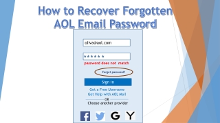 1-855-206-4062 How to Recover Forgotten AOL Email Password