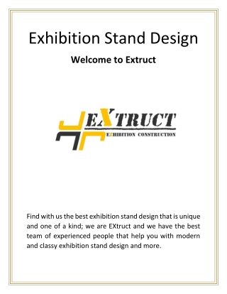 Exhibition Stand Design | Extruct