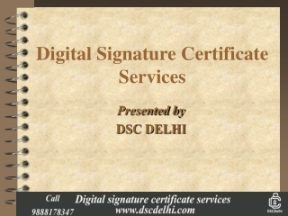 Digital Signature Certificate Services