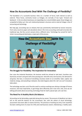 How Do Accountants Deal With The Challenge of Flexibility