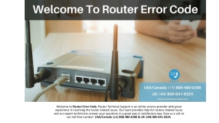 Router Error Code | Call Now ( 1) 888-480-0288