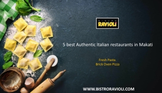 5 best Authentic Italian restaurants in Makati - Bistro Ravioli