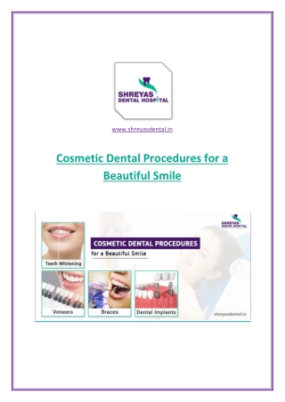 Cosmetic Dental Procedures for a Beautiful Smile