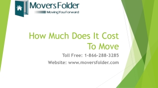 How Much Does It Cost To Move