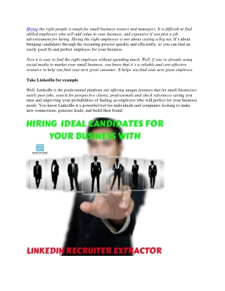 LinkedIn Recruiter Extractor