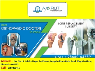 Best Ortho Doctor In Chennai