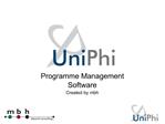 Programme Management Software Created by mbh