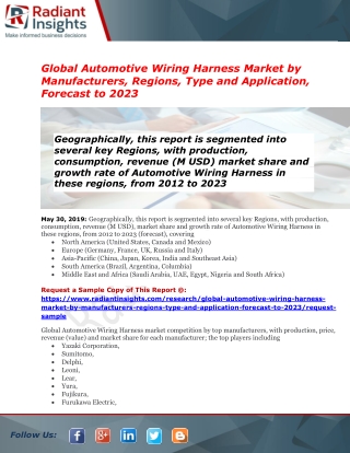 Automotive Wiring Harness Market Segmentation, Opportunities, Trends & Future Scope to 2023