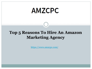 Top 5 Reasons To Hire An Amazon Marketing Agency