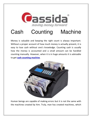 Cash Counting Machine | Cassidausa