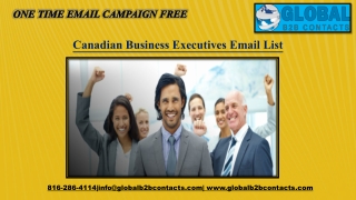 Canadian Business Executives Email List