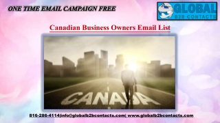 Canadian Business Owners Email List