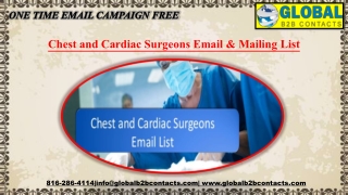 Chest and Cardiac Surgeons Email & Mailing List