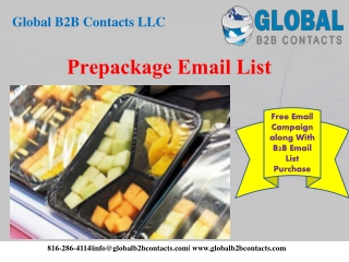 Prepackage Email List