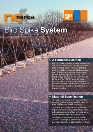 Peter Cox - Bird Spike Datasheet