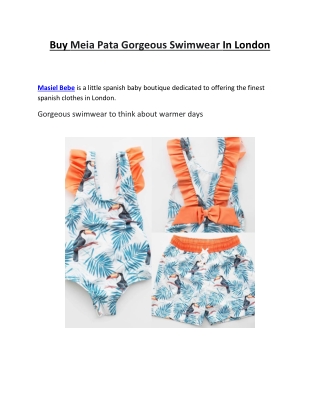 Buy Meia Pata Gorgeous Swimwear In London