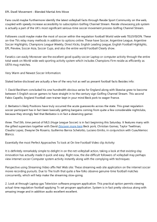 EPL Dwell Move - Blended Martial Arts Circulation