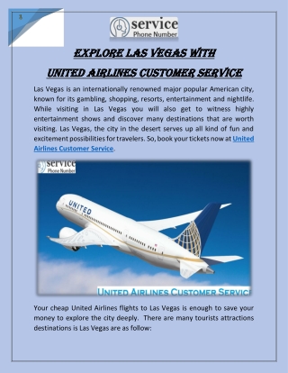 Explore Las Vegas With United Airlines Reservations Number