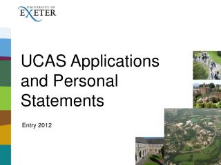 UCAS Applications and Personal Statements