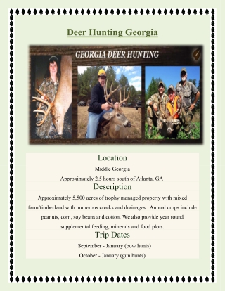 Deer Hunting Georgia
