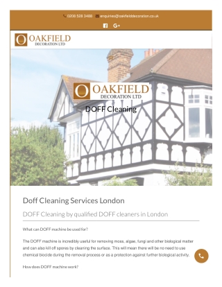 Doff Cleaning Services London By Oakfielddecoration
