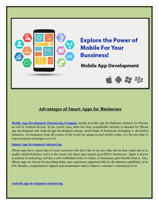 Advantages of Smart Apps for Businesses