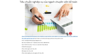 Tiêu chuẩn nghiệp vụ của ngạch chuyên viên kế toán